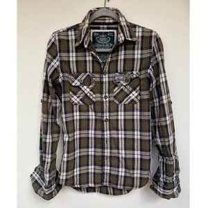 Superdry plaid shirt S